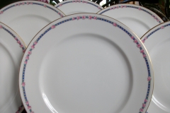 AHRENFELDT ROSES IN BLUE BAND-  DINNER PLATE   .....   https://www.jaapiesfinechinastore.com