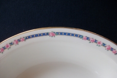 AHRENFELDT ROSES IN BLUE BAND-  OVAL SERVING   BOWL   .....   https://www.jaapiesfinechinastore.com