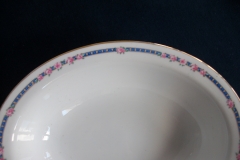 AHRENFELDT ROSES IN BLUE BAND-  OVAL SERVING   BOWL   .....   https://www.jaapiesfinechinastore.com