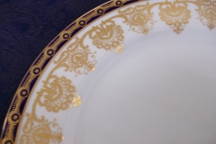 AYNSLEY 13077 COBALT & GOLD-   DINNER  PLATE   (SMOOTH)  .....   https://www.jaapiesfinechinastore.com