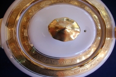 AYNSLEY #7761 CREAM/ ENCRUSTED GOLD BAND-  TEA POT  .....   https://www.jaapiesfinechinastore.com