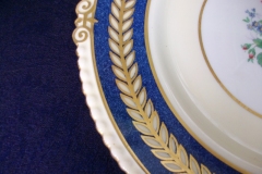 AYNSLEY 7848 MOTTLED BLUE, FLORAL CENTER- DINNER PLATE   .....   https://www.jaapiesfinechinastore.com