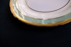 AYNSLEY #7963 BLUE-GRAY, CREAM & WHITE- ENCRUSTED GILT -  SALAD PLATE   .....   https://www.jaapiesfinechinastore.com