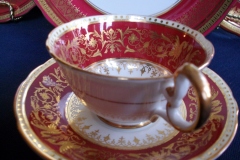 AYNSLEY SEVILLE RED- CUP & SAUCER  .....  https://www.jaapiesfinechinastore.com