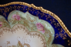 RS PRUSSIA VIERSA ROSES/COBALT- FOOTED BOWL #1   .....   https://www.jaapiesfinechinastore.com