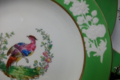 SPODE CHELSEA  BIRD GREEN SMOOTH- BREAD & BUTTER PLATE  # 7   .....         https://www.jaapiesfinechinastore.com