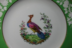 SPODE CHELSEA  BIRD GREEN R4689 SCALLOPED- DINNER PLATE  #3   .....         https://www.jaapiesfinechinastore.com