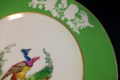 SPODE CHELSEA  BIRD GREEN R4689 SMOOTH-  LUNCH PLATE  #1   .....         https://www.jaapiesfinechinastore.com