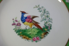 SPODE CHELSEA  BIRD GREEN R4689 SMOOTH-  LUNCH PLATE  #3   .....         https://www.jaapiesfinechinastore.com