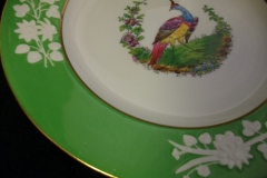 SPODE CHELSEA  BIRD GREEN R4689 SMOOTH-  LUNCH PLATE  #4   .....         https://www.jaapiesfinechinastore.com