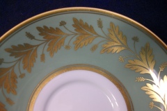 SPODE VALENTINE Y7706 GREEN WITH GOLD LEAF- CUP & SAUCER ..... https://www.jaapiesfinechinastore.com