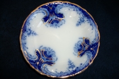 WOOD & SON  CLARENCE (FLOW BLUE)-   BERRY BOWL  ..... https://www.jaapiesFineChinaStore.come.com