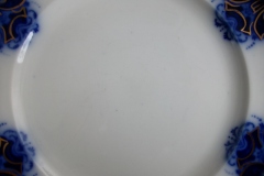 WOOD & SON  CLARENCE (FLOW BLUE)-  DINNER PLATE  .....  https://www.jaapiesFineChinaStore.com