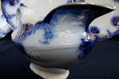 WOOD & SON  CLARENCE (FLOW BLUE)-  GRAVY BOAT- NO UNDERPLATE  .....  https://www.jaapiesFineChinaStore.come.com