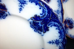 WOOD & SON  CLARENCE (FLOW BLUE)-  SALAD PLATE  .....  https://www.jaapiesFineChinaStore.com