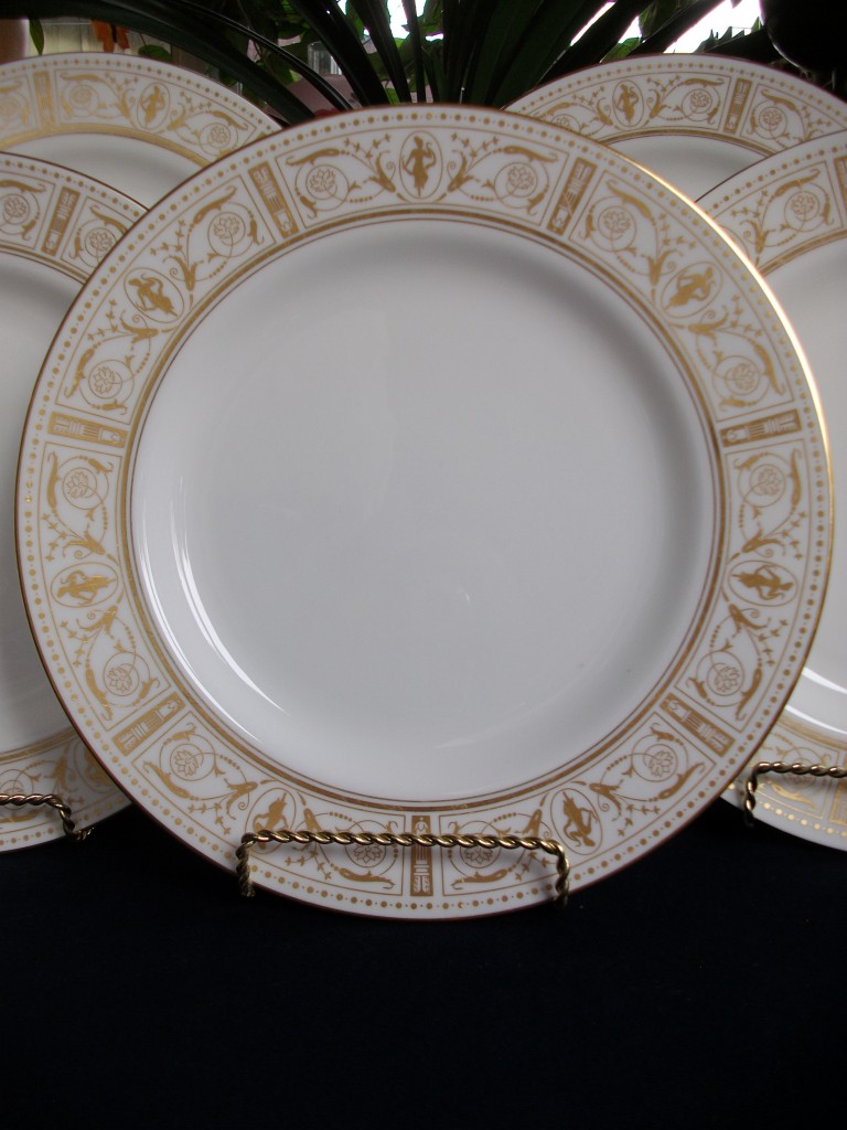 s Discontinued pattern 8" SALAD Plate - Wedgwood GOLD FLORENTINE #W4219 